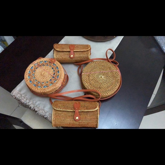 NEW without tag ROUND SiZE RATTAN Bags - Picture 3 of 5